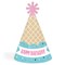 Big Dot of Happiness Scoop Up The Fun - Ice Cream - Cone Happy Birthday Party Hats for Kids and Adults - Set of 8 (Standard Size)